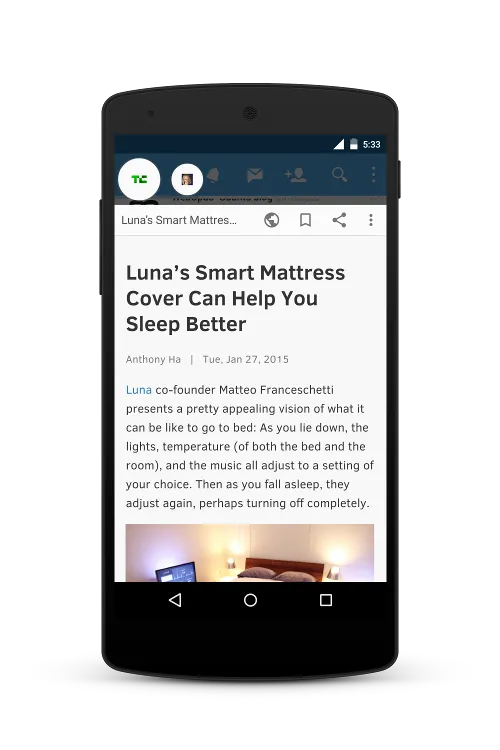 An article rendered in Flynx reader mode with no ads or clutter